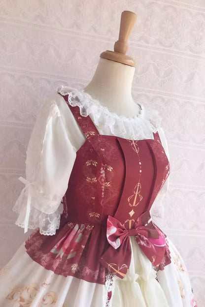 Sweet Lolita JSK - Cool Summer Dessert Print, 3 Colors, Ruffled, Printed, Bow Detail - additional product view 7