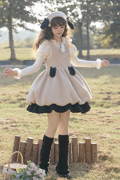 Sweet Lolita JSK - Cute Ollie The Sheep, Ivory - Lolita Coordinate Dress - additional product view 2
