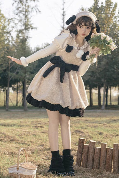 Sweet Lolita JSK - Cute Ollie The Sheep, Ivory - Lolita Coordinate Dress - additional product view 3