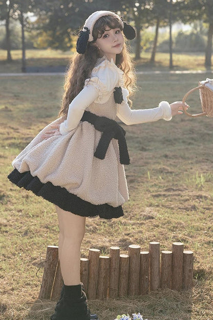 Sweet Lolita JSK - Cute Ollie The Sheep, Ivory - Lolita Coordinate Dress - additional product view 4
