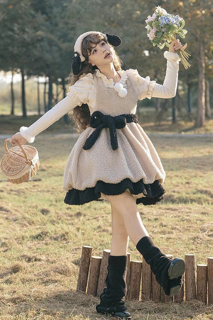 Sweet Lolita JSK - Cute Ollie The Sheep, Ivory - Lolita Coordinate Dress - additional product view 6