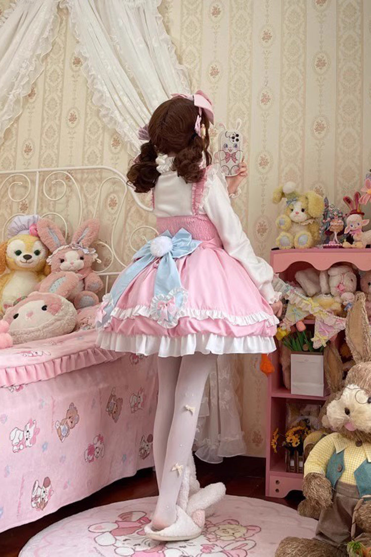 Sweet Lolita JSK - Cute Party Multi-layer Ruffle, 2 Colors, Ruffled, Bow Detail - additional product view 6