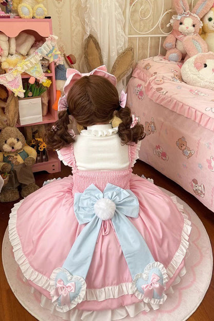 Sweet Lolita JSK - Cute Party Multi-layer Ruffle, 2 Colors, Ruffled, Bow Detail - additional product view 7