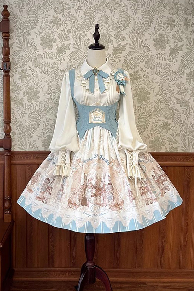 Sweet Lolita JSK - Doll's House Print, 2 Colors, Short Version, Short Length, Ruffled - additional product view 4