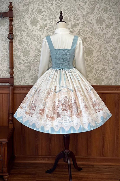 Sweet Lolita JSK - Doll's House Print, 2 Colors, Short Version, Short Length, Ruffled - additional product view 11