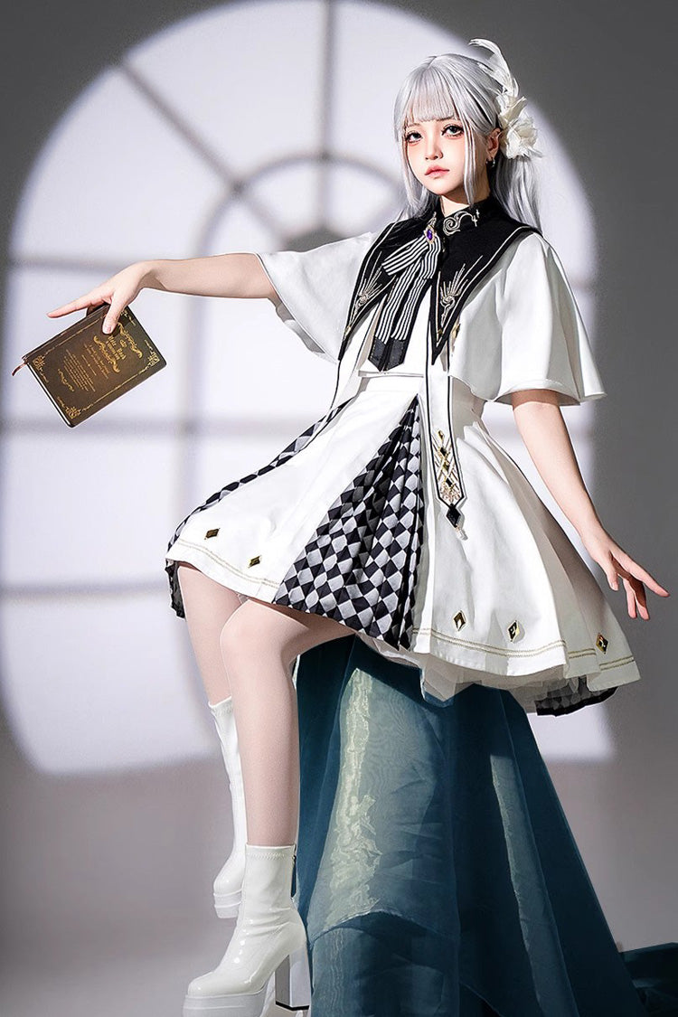 Sweet Lolita JSK - Eye Of Truth, White, Gothic Style, Printed - additional product view 2