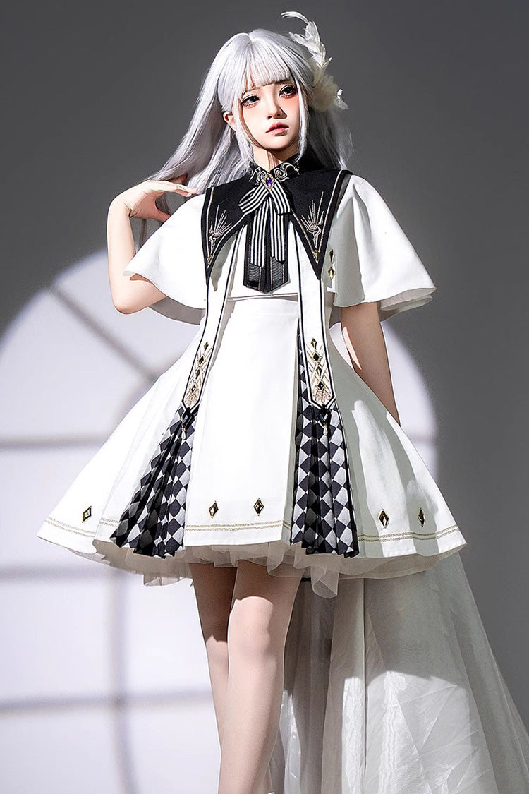 Sweet Lolita JSK - Eye Of Truth, White, Gothic Style, Printed - main product image