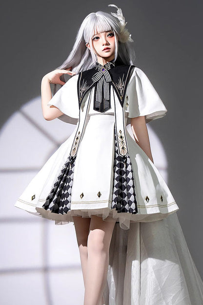 Sweet Lolita JSK - Eye Of Truth, White, Gothic Style, Printed - main product image