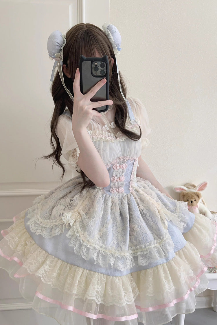 Sweet Lolita JSK - Flower Bud Halterneck Print, 3 Colors, Chinese-Inspired Style - additional product view 6