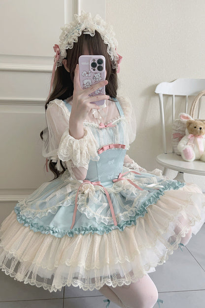 Sweet Lolita JSK - Flower Season, 4 Colors, Ballet-Inspired Style, Bow Detail, Lace Trim - additional product view 2