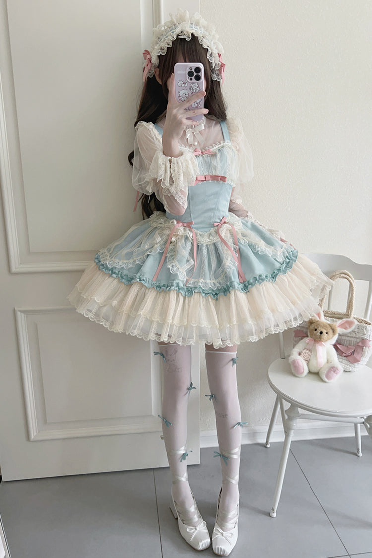 Sweet Lolita JSK - Flower Season, 4 Colors, Ballet-Inspired Style, Bow Detail, Lace Trim - additional product view 4