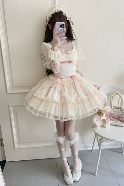 Sweet Lolita JSK - Flower Season, 4 Colors, Ballet-Inspired Style, Bow Detail, Lace Trim - additional product view 11