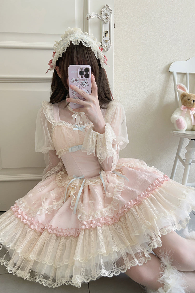 Sweet Lolita JSK - Flower Season, 4 Colors, Ballet-Inspired Style, Bow Detail, Lace Trim - additional product view 12