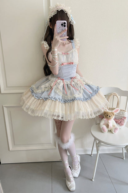 Sweet Lolita JSK - Flower Season, 4 Colors, Ballet-Inspired Style, Bow Detail, Lace Trim - additional product view 16
