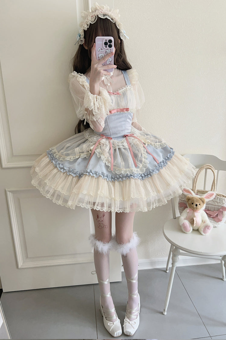 Sweet Lolita JSK - Flower Season, 4 Colors, Ballet-Inspired Style, Bow Detail, Lace Trim - additional product view 17