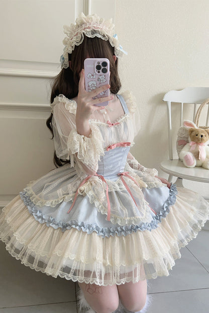 Sweet Lolita JSK - Flower Season, 4 Colors, Ballet-Inspired Style, Bow Detail, Lace Trim - additional product view 18