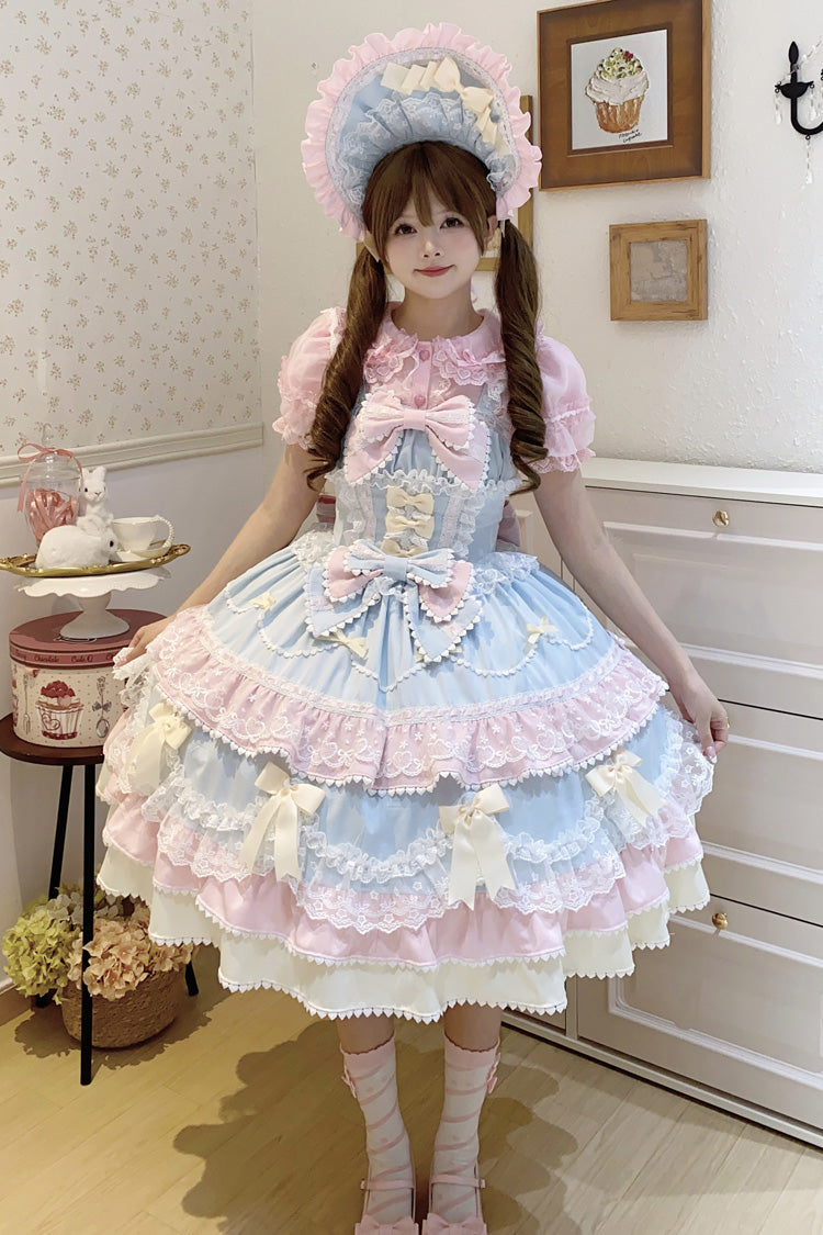 Sweet Lolita JSK - Fondant Cake, 2 Colors, Lace Trim, Ruffled, Layered - additional product view 2
