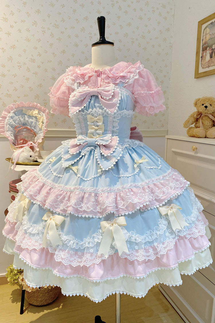 Sweet Lolita JSK - Fondant Cake, 2 Colors, Lace Trim, Ruffled, Layered - additional product view 3