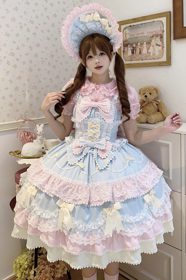 Sweet Lolita JSK - Fondant Cake, 2 Colors, Lace Trim, Ruffled, Layered - additional product view 4