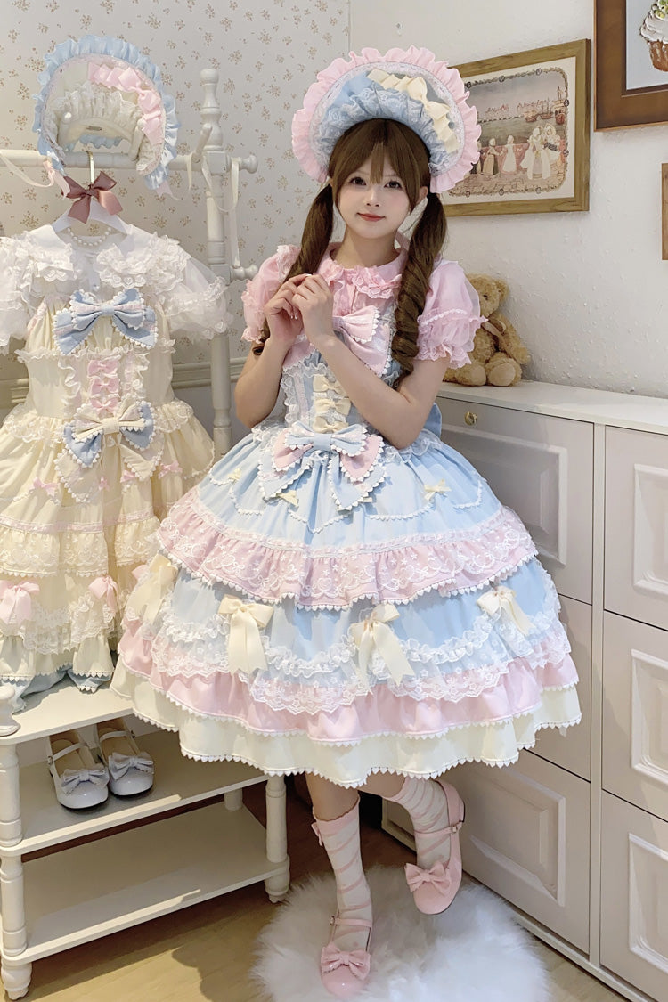 Sweet Lolita JSK - Fondant Cake, 2 Colors, Lace Trim, Ruffled, Layered - additional product view 6
