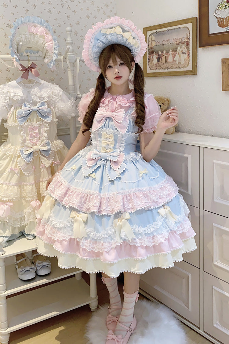 Sweet Lolita JSK - Fondant Cake, 2 Colors, Lace Trim, Ruffled, Layered - additional product view 7