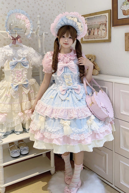 Sweet Lolita JSK - Fondant Cake, 2 Colors, Lace Trim, Ruffled, Layered - additional product view 8
