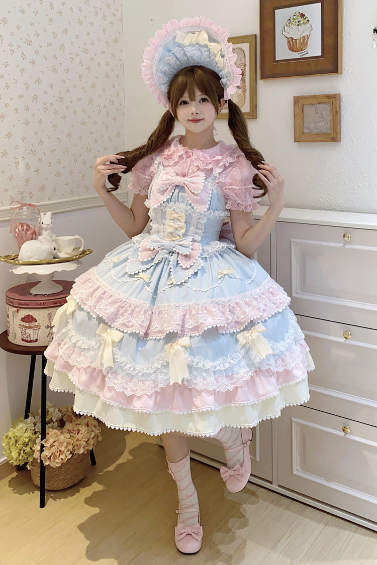 Sweet Lolita JSK - Fondant Cake, 2 Colors, Lace Trim, Ruffled, Layered - additional product view 9