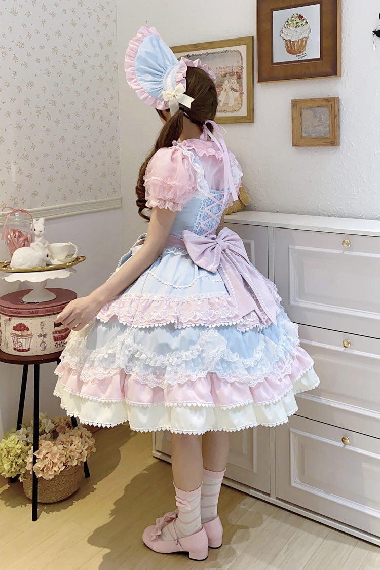 Sweet Lolita JSK - Fondant Cake, 2 Colors, Lace Trim, Ruffled, Layered - additional product view 10