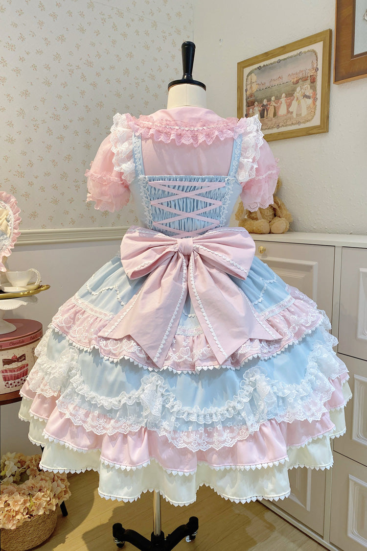 Sweet Lolita JSK - Fondant Cake, 2 Colors, Lace Trim, Ruffled, Layered - additional product view 11