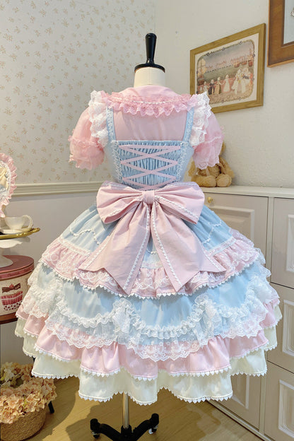 Sweet Lolita JSK - Fondant Cake, 2 Colors, Lace Trim, Ruffled, Layered - additional product view 11