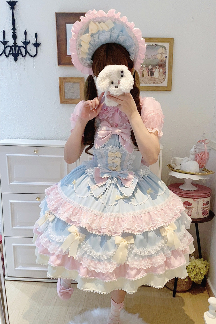 Sweet Lolita JSK - Fondant Cake, 2 Colors, Lace Trim, Ruffled, Layered - additional product view 12