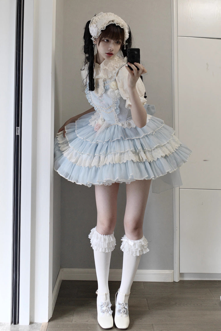 Sweet Lolita JSK - Good Night, Tulip, 2 Colors, Embroidered, Layered - additional product view 2