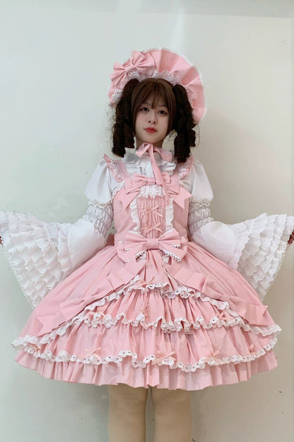 Sweet Lolita JSK - Grisha, 3 Colors, Plus Size, Ruffled, Layered - additional product view 10