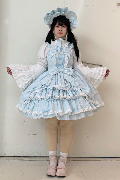 Sweet Lolita JSK - Grisha, 3 Colors, Plus Size, Ruffled, Layered - additional product view 13
