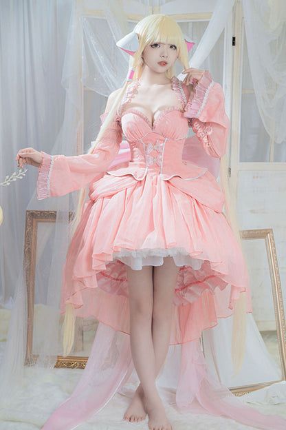 Sweet Lolita JSK - Humanoid Computer Angel, Pink, Detachable Detail, Bow Detail, Lace Trim - additional product view 2
