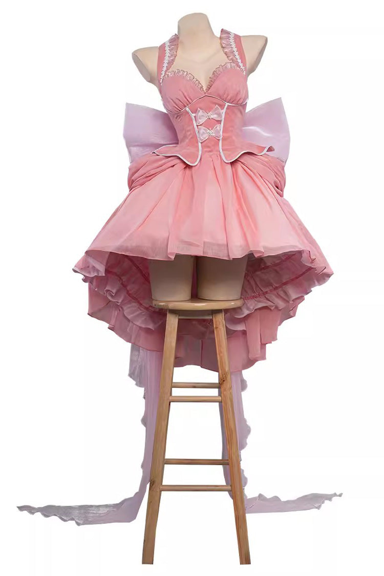 Sweet Lolita JSK - Humanoid Computer Angel, Pink, Detachable Detail, Bow Detail, Lace Trim - additional product view 3