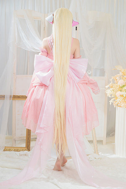 Sweet Lolita JSK - Humanoid Computer Angel, Pink, Detachable Detail, Bow Detail, Lace Trim - additional product view 4