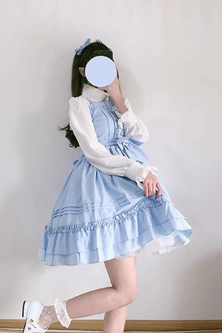 Sweet Lolita JSK - Ice Cream, 7 Colors, Ruffled, Bow Detail - Tea Party Jumper Dress - additional product view 9