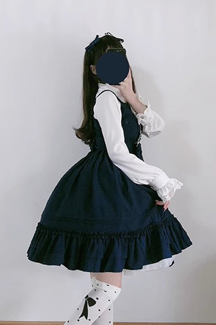 Sweet Lolita JSK - Ice Cream, 7 Colors, Ruffled, Bow Detail - Tea Party Jumper Dress - additional product view 10