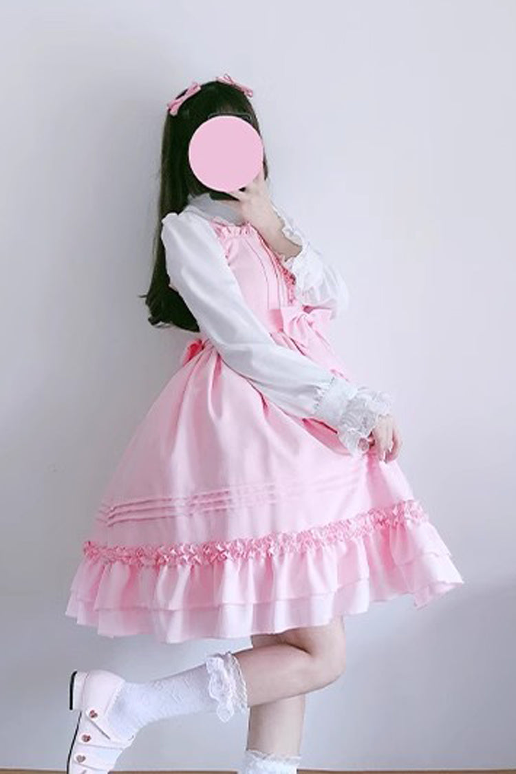 Sweet Lolita JSK - Ice Cream, 7 Colors, Ruffled, Bow Detail - Tea Party Jumper Dress - additional product view 11
