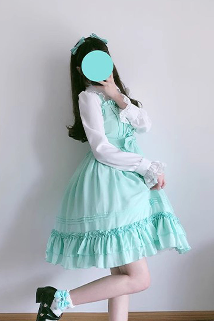 Sweet Lolita JSK - Ice Cream, 7 Colors, Ruffled, Bow Detail - Tea Party Jumper Dress - additional product view 12