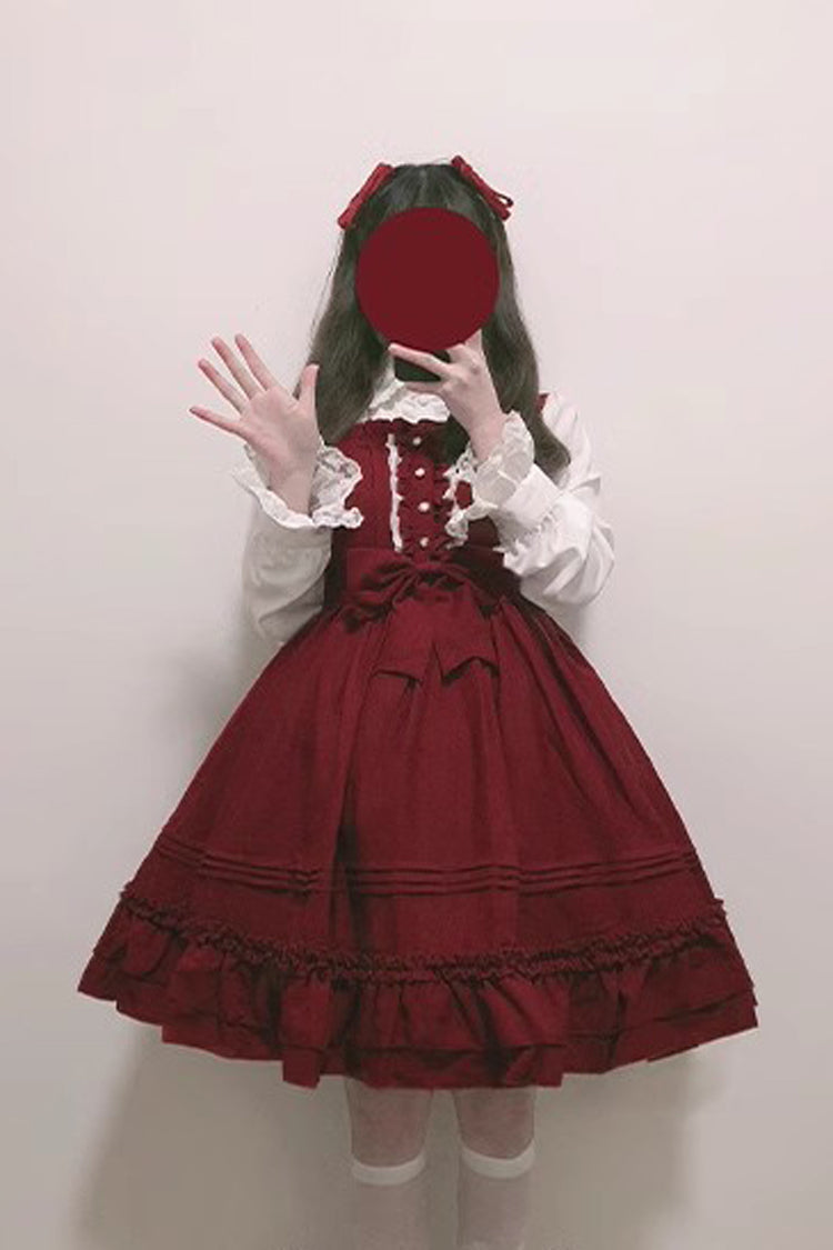 Sweet Lolita JSK - Ice Cream, 7 Colors, Ruffled, Bow Detail - Tea Party Jumper Dress - main product image