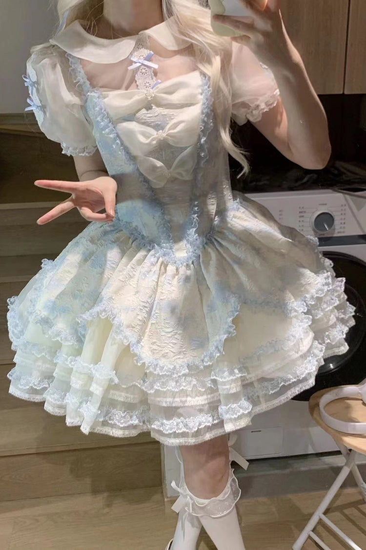 Sweet Lolita JSK - Jasmine Rain Print Stitching, 6 Colors, Printed, Lace Trim - additional product view 9