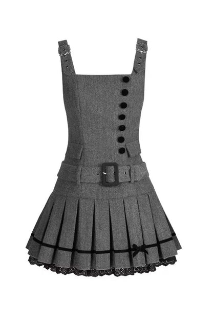 Sweet Lolita JSK - Letters & Poems · Grace, Gray, Classic Style, Ruffled - additional product view 4
