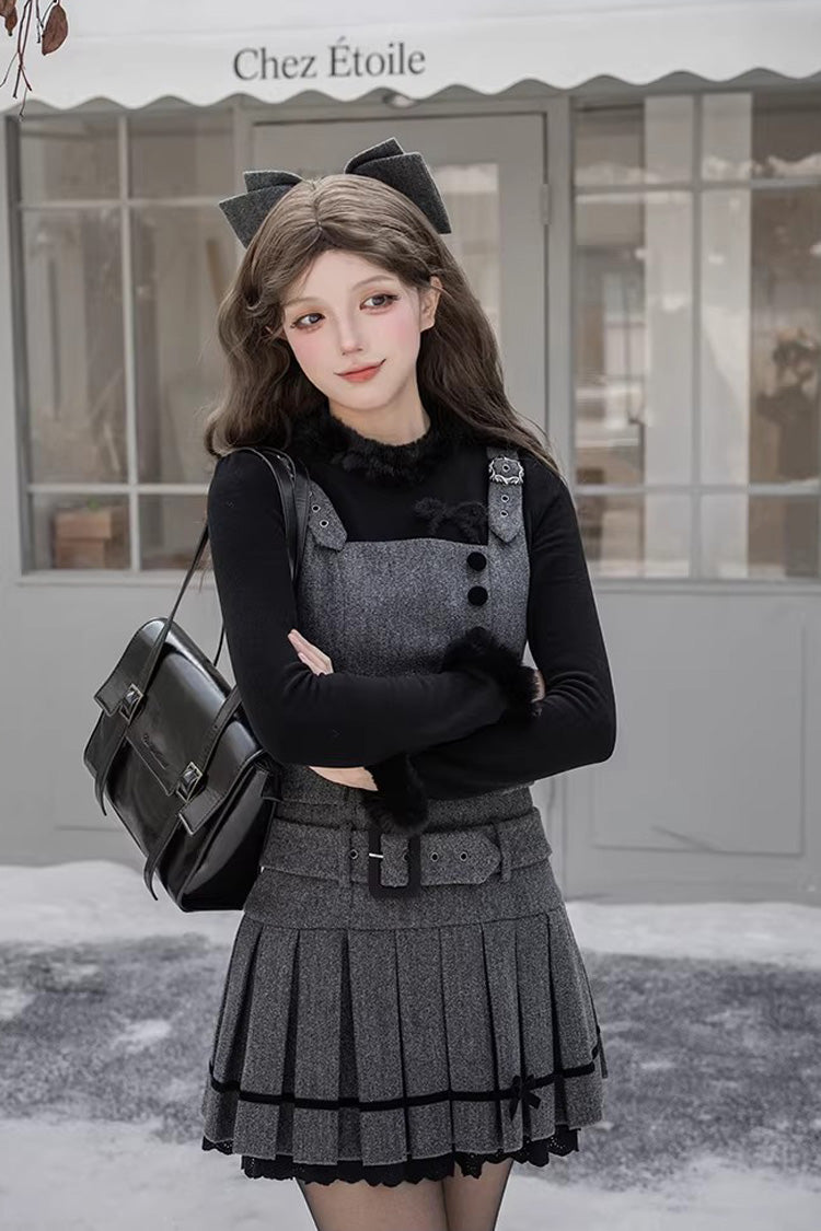 Sweet Lolita JSK - Letters & Poems · Grace, Gray, Classic Style, Ruffled - additional product view 6