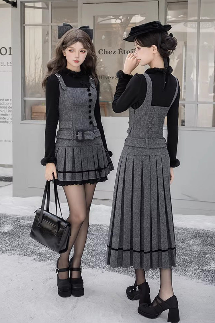 Sweet Lolita JSK - Letters & Poems · Grace, Gray, Classic Style, Ruffled - additional product view 7