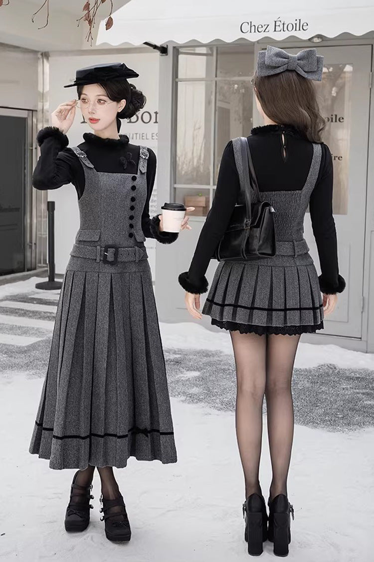 Sweet Lolita JSK - Letters & Poems · Grace, Gray, Classic Style, Ruffled - additional product view 8