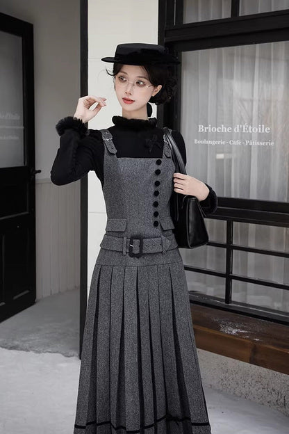 Sweet Lolita JSK - Letters & Poems · Grace, Gray, Classic Style, Ruffled - additional product view 11