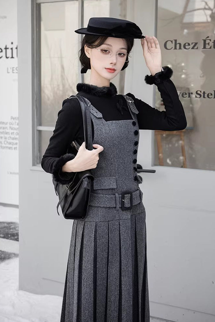 Sweet Lolita JSK - Letters & Poems · Grace, Gray, Classic Style, Ruffled - additional product view 12