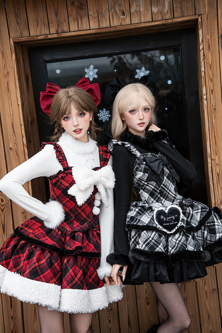 Sweet Lolita JSK - Letters & Poems · Snowy Night, 2 Colors, Ruffled, Printed, Layered - additional product view 2